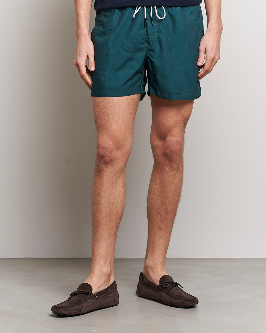 Herre | Badeshorts | OAS | Plain Swimshorts Dark Green