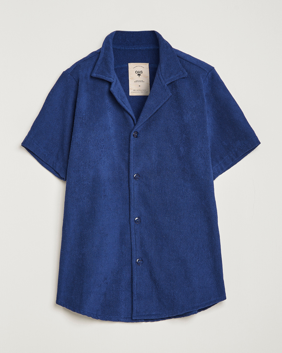 Herre | Skjorter | OAS | Terry Cuba Short Sleeve Shirt Navy