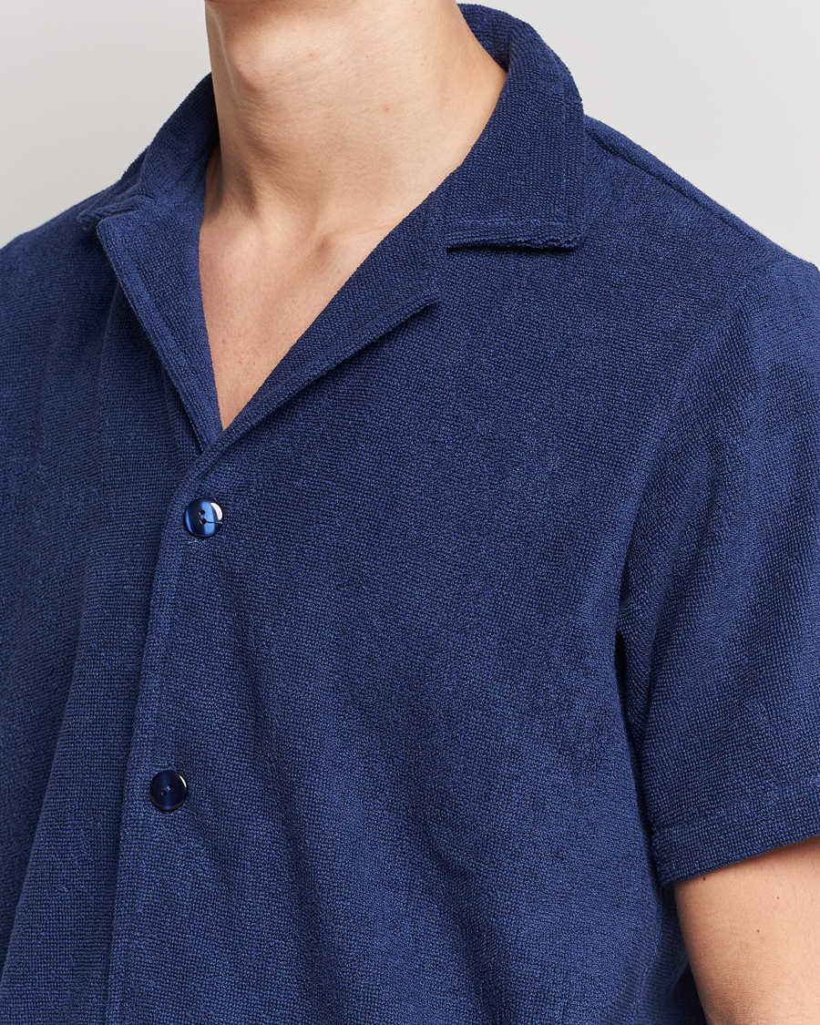 Herre | Skjorter | OAS | Terry Cuba Short Sleeve Shirt Navy