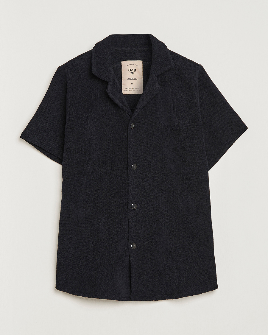 Herre | Skjorter | OAS | Terry Cuba Short Sleeve Shirt Black