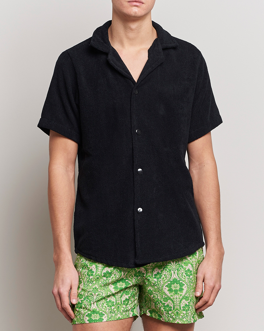 Herre | OAS | OAS | Terry Cuba Short Sleeve Shirt Black