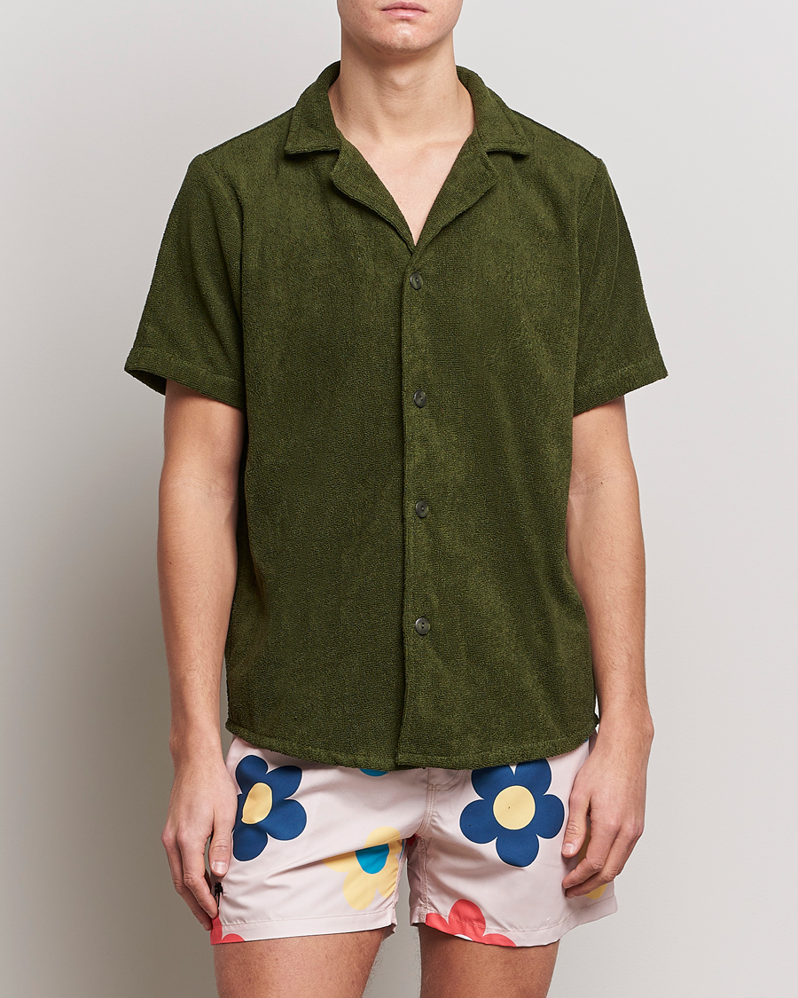 Herre | Casual | OAS | Terry Cuba Short Sleeve Shirt Army