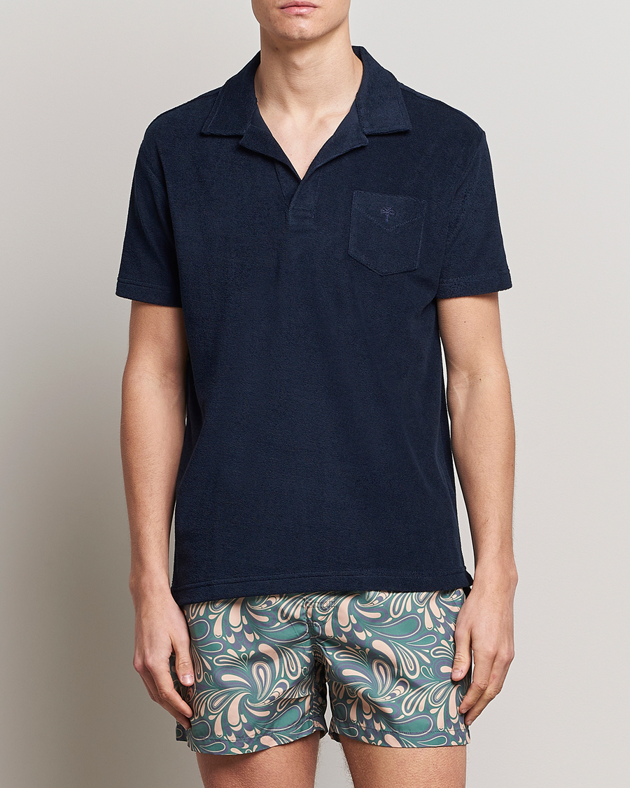 Herre | Klær | OAS | Short Sleeve Terry Polo Navy