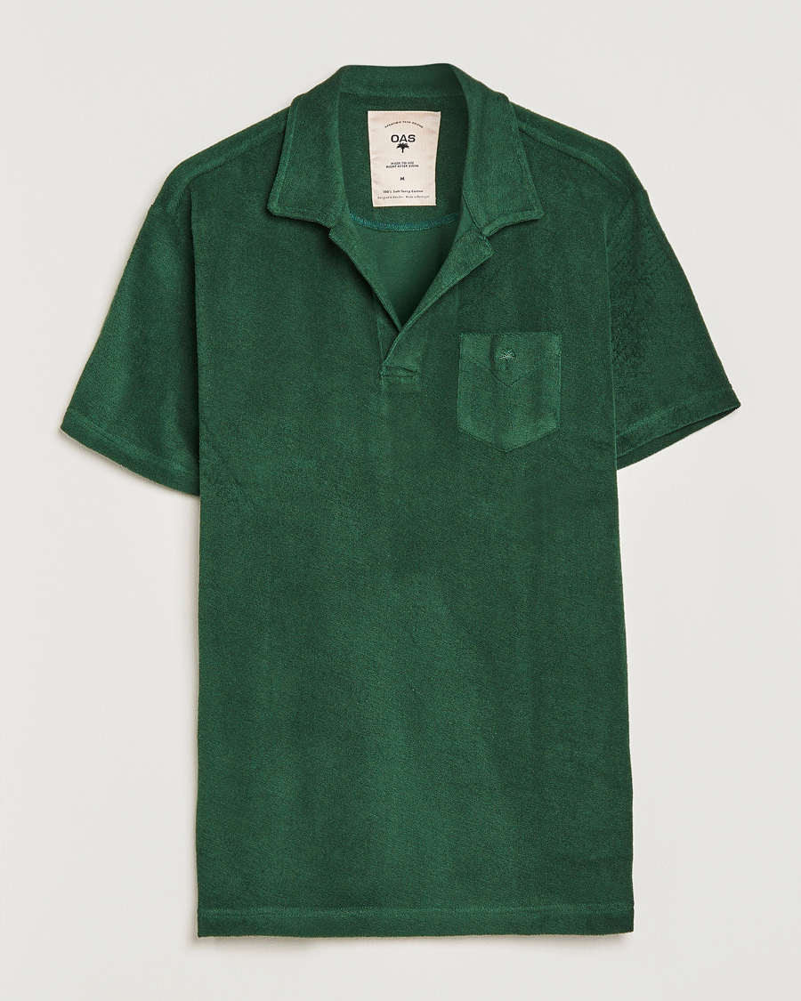 Herre | Pikéer | OAS | Short Sleeve Terry Polo Dark Green