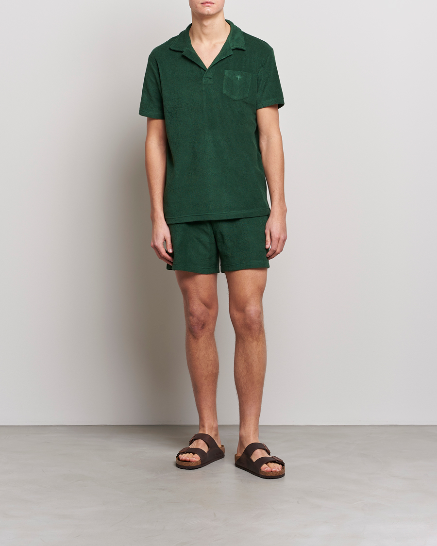 Herre | Pikéer | OAS | Short Sleeve Terry Polo Dark Green