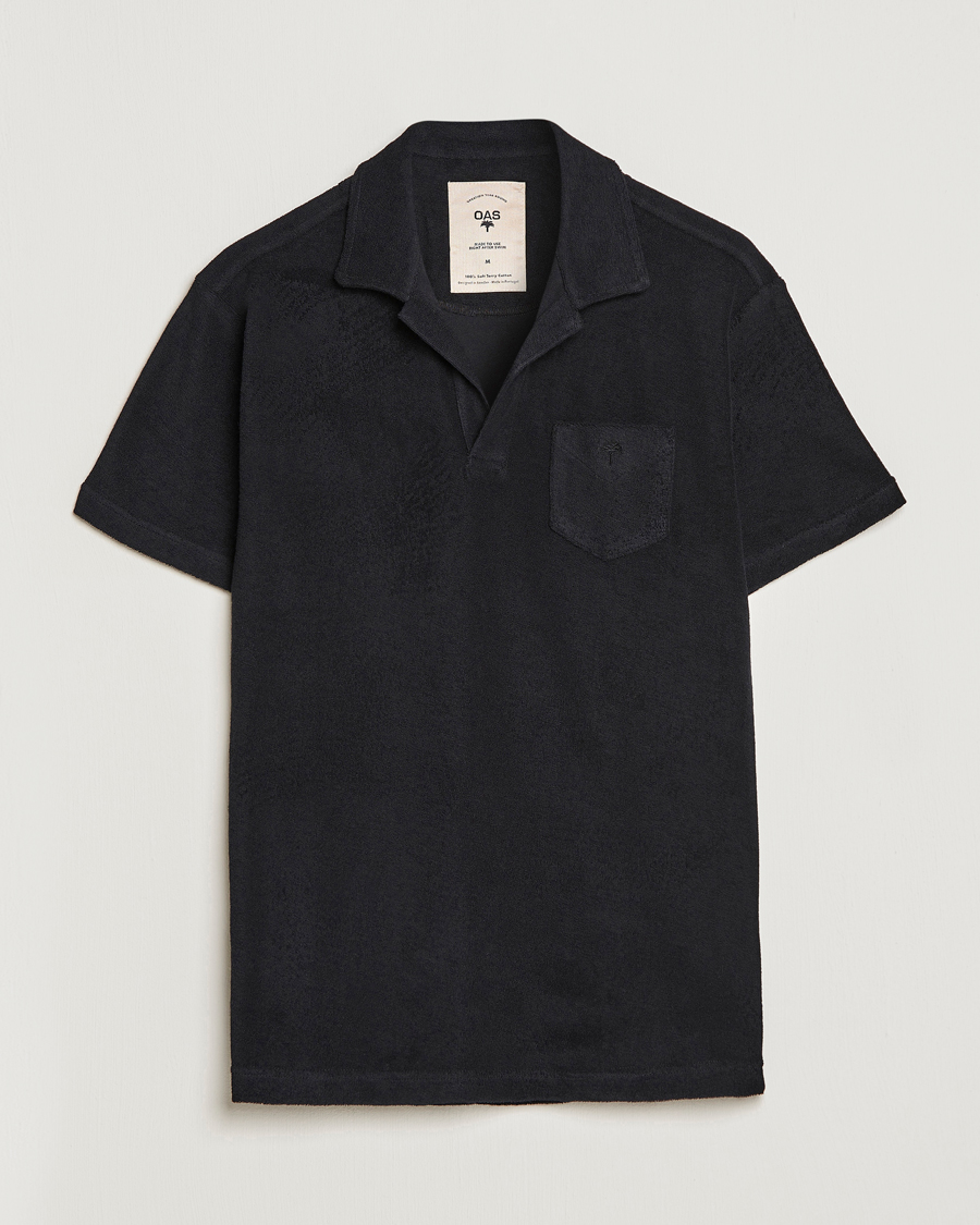 Herre | Pikéer | OAS | Short Sleeve Terry Polo Black