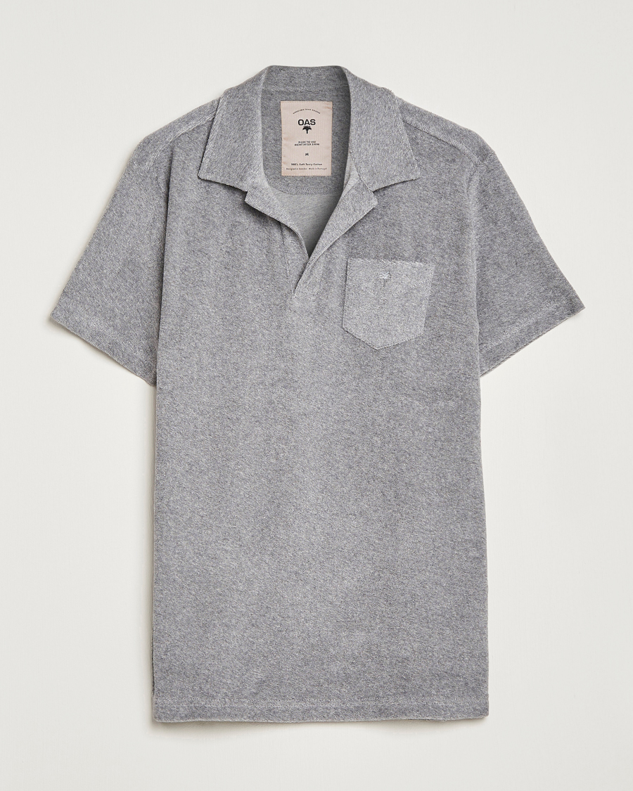 Herre | Pikéer | OAS | Short Sleeve Terry Polo Grey Melange