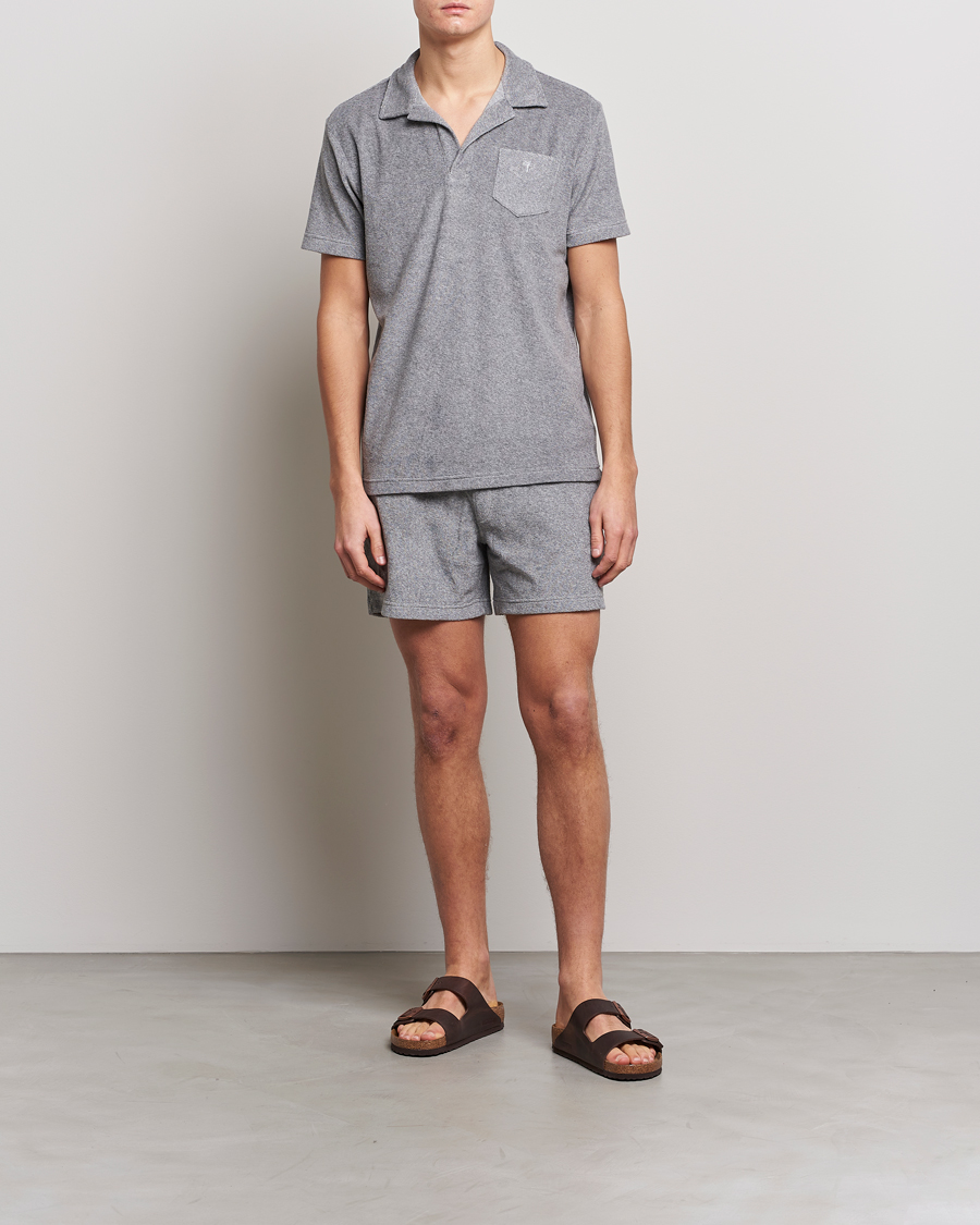 Herre | Pikéer | OAS | Short Sleeve Terry Polo Grey Melange