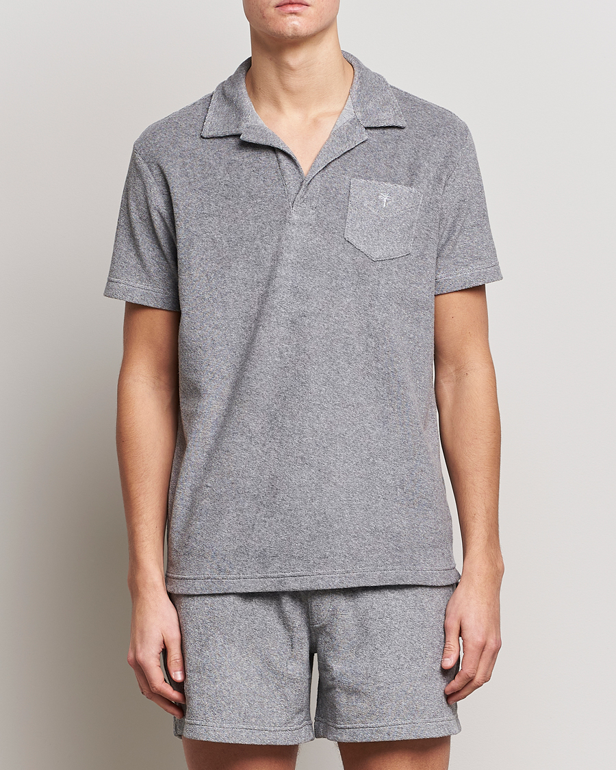 Herre | Pikéer | OAS | Short Sleeve Terry Polo Grey Melange