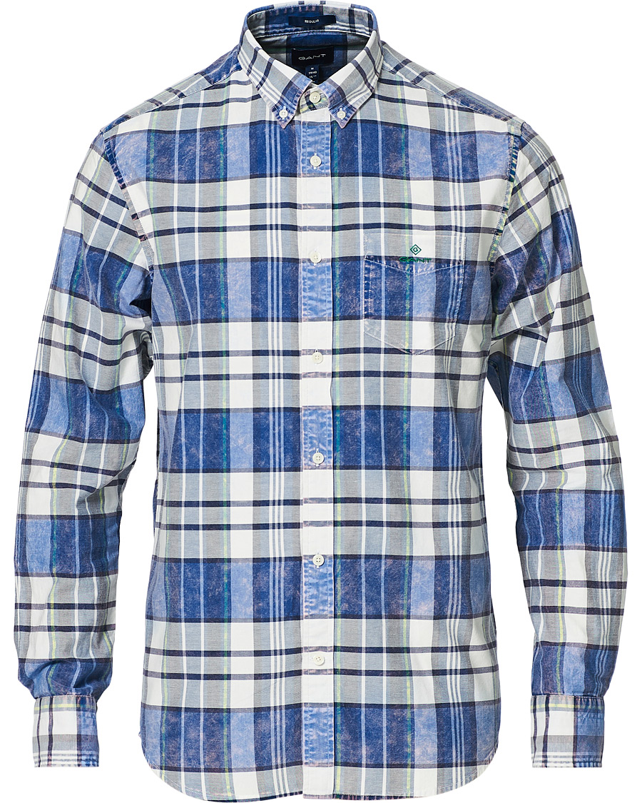 Herre | Skjorter | GANT | Regular Fit Bold Check Shirt Collage Blue