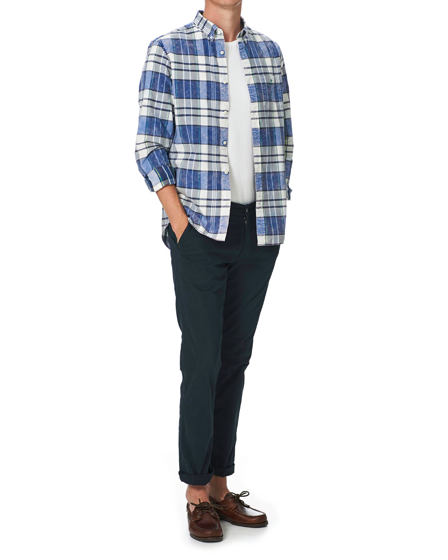 Herre | Skjorter | GANT | Regular Fit Bold Check Shirt Collage Blue