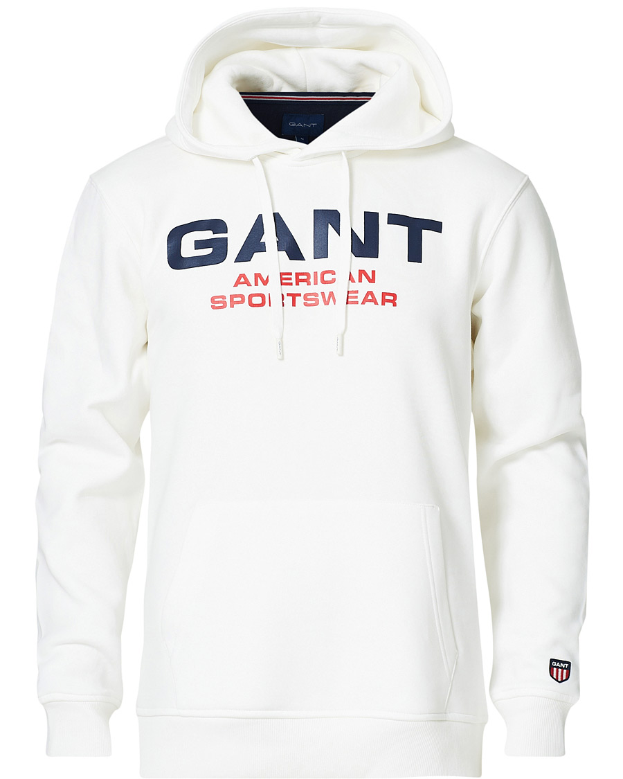 Herre | Gensere | GANT | Retro Shield Hoodie Eggshell