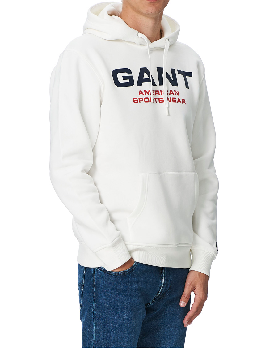 Herre | Gensere | GANT | Retro Shield Hoodie Eggshell