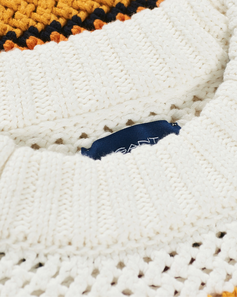 Herre | Gensere | GANT | Open Knit Stripe Crew Neck Multi