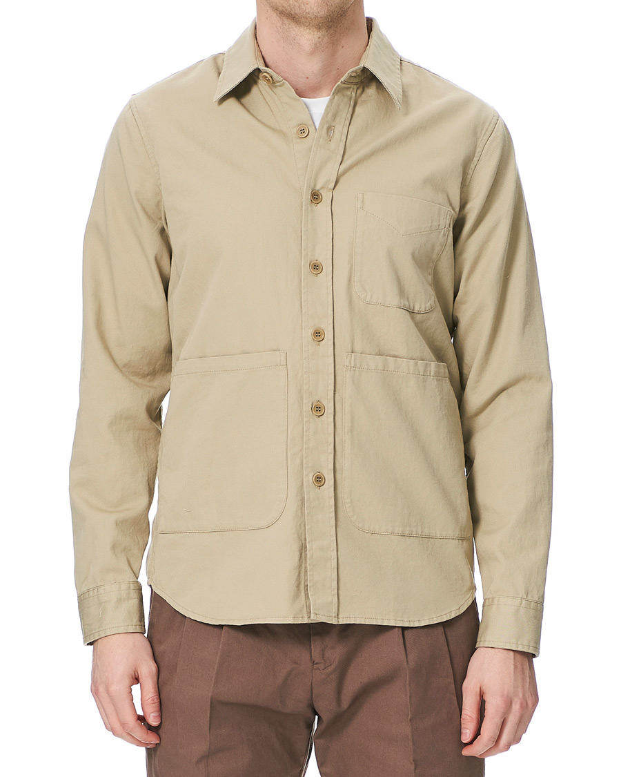 Herre | | Aspesi | Heritage Twill Utility Shirt Stone