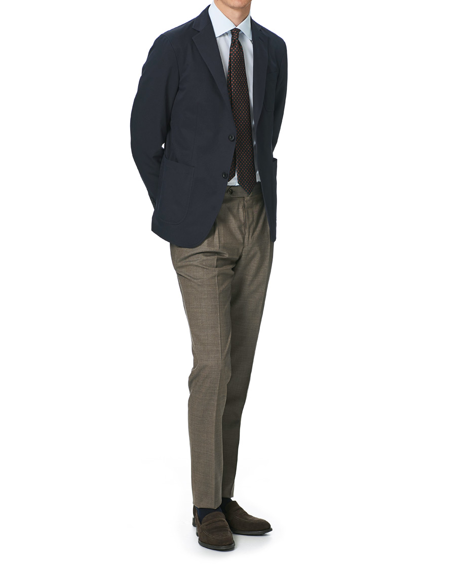 Herre | Skjorter | Kamakura Shirts | Slim Fit Broadcloth Cut Away Shirt Light Blue