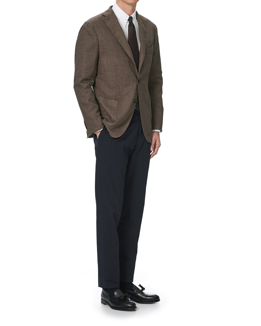 Herre | Skjorter | Kamakura Shirts | Slim Fit Oxford Tab Collar Shirt White