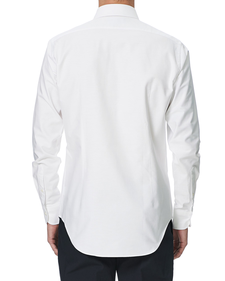 Herre | Skjorter | Kamakura Shirts | Slim Fit Oxford Tab Collar Shirt White