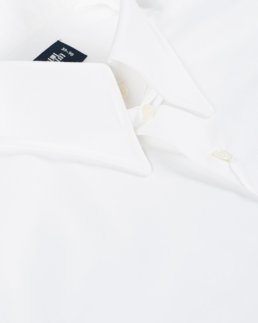 Herre | Skjorter | Kamakura Shirts | Slim Fit Oxford Tab Collar Shirt White