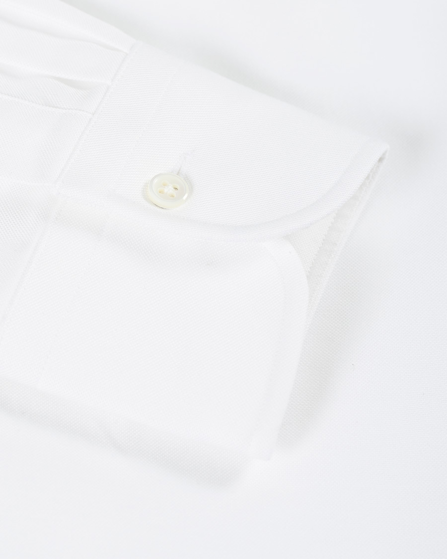 Herre | Skjorter | Kamakura Shirts | Slim Fit Oxford Tab Collar Shirt White