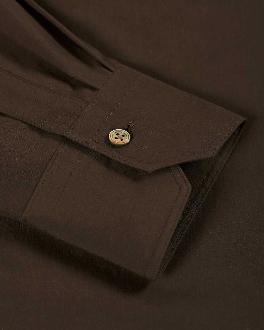 Herre | Skjorter | Kamakura Shirts | Double Pocket Overshirt Brown