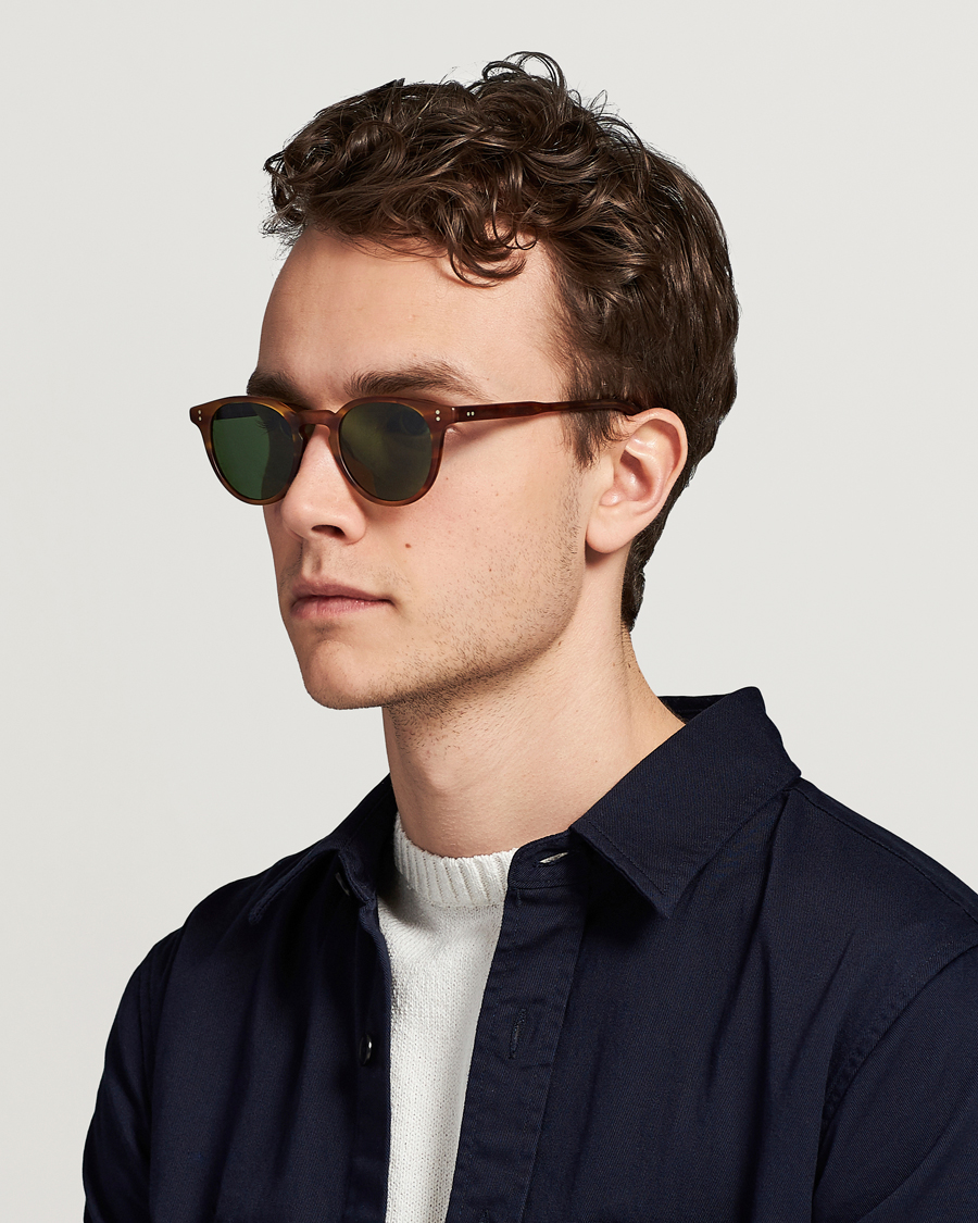 Herre | Lojalitetstilbud | Garrett Leight | Clement Sunglasses Matte Honey/Pure Green