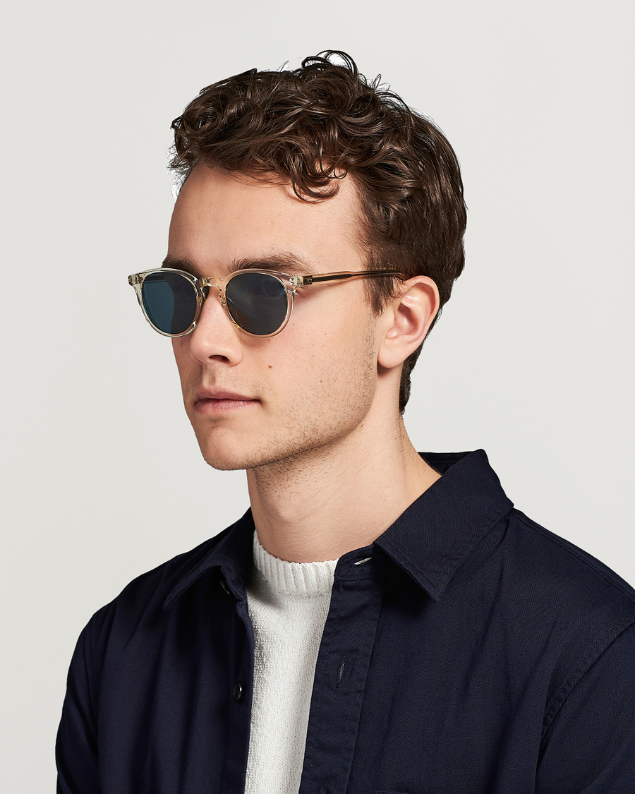 Herre | Runde solbriller | Garrett Leight | Clement Sunglasses Pure Glass/Pure Bluesmoke