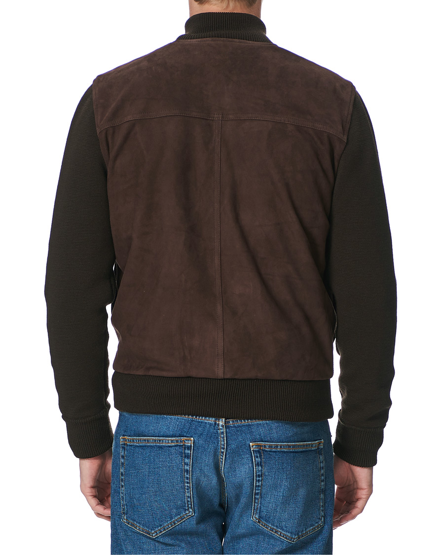 Herre | Jakker | Valstar | Valstarino Suede Combo Jacket Dark Brown Suede