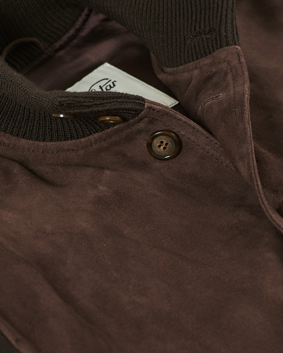 Herre | Jakker | Valstar | Valstarino Suede Combo Jacket Dark Brown Suede