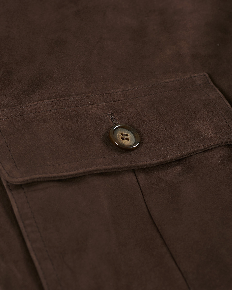 Herre | Jakker | Valstar | Valstarino Suede Combo Jacket Dark Brown Suede