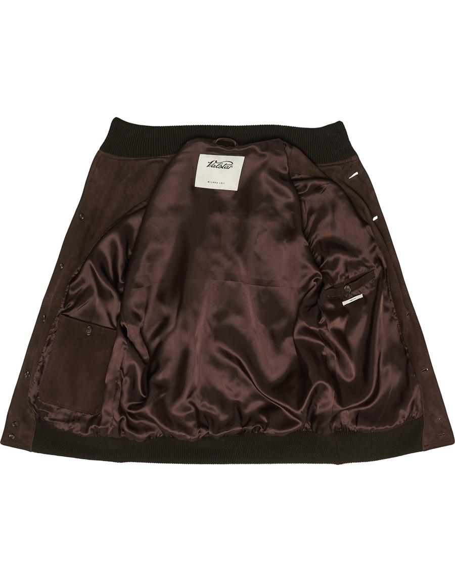 Herre | Jakker | Valstar | Valstarino Suede Combo Jacket Dark Brown Suede