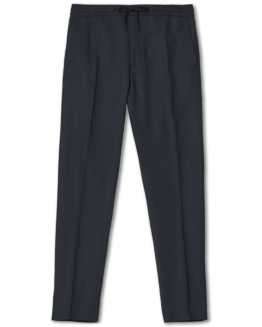 Herre | Bukser | J.Lindeberg | Sasha DS Flannel Drawstring Trousers Navy