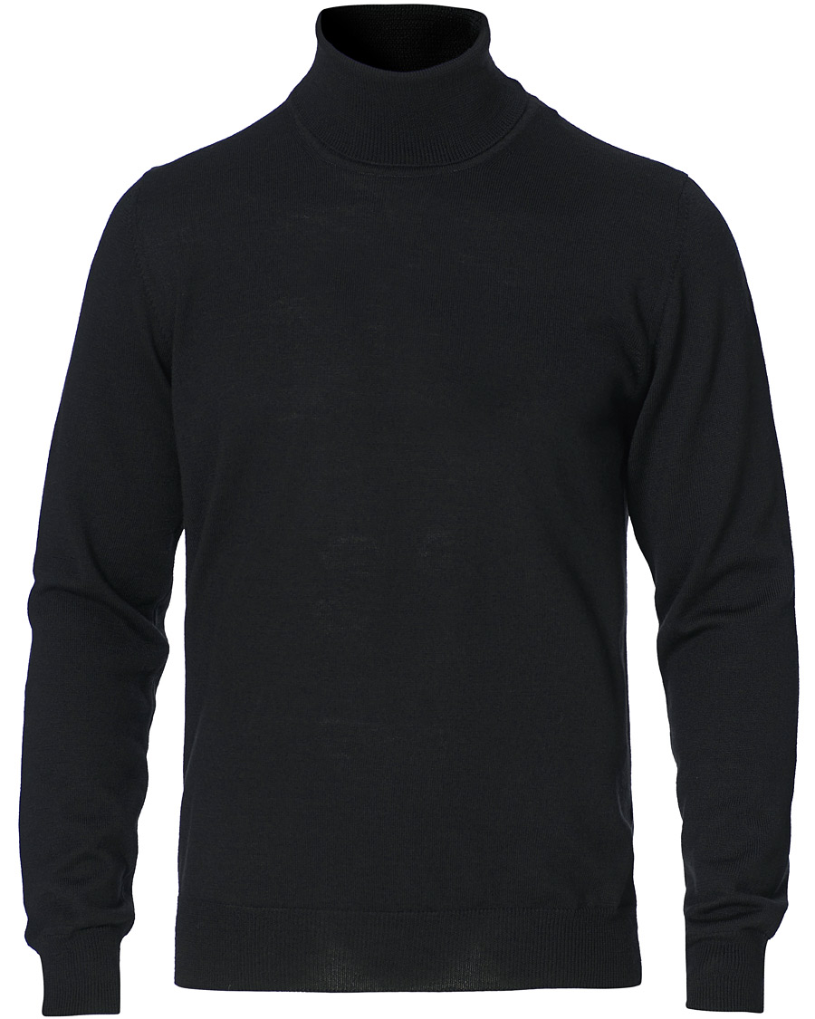 Herre | Gensere | J.Lindeberg | Lyd True Merino Turtleneck Black