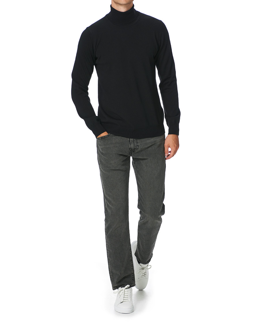 Herre | Gensere | J.Lindeberg | Lyd True Merino Turtleneck Black