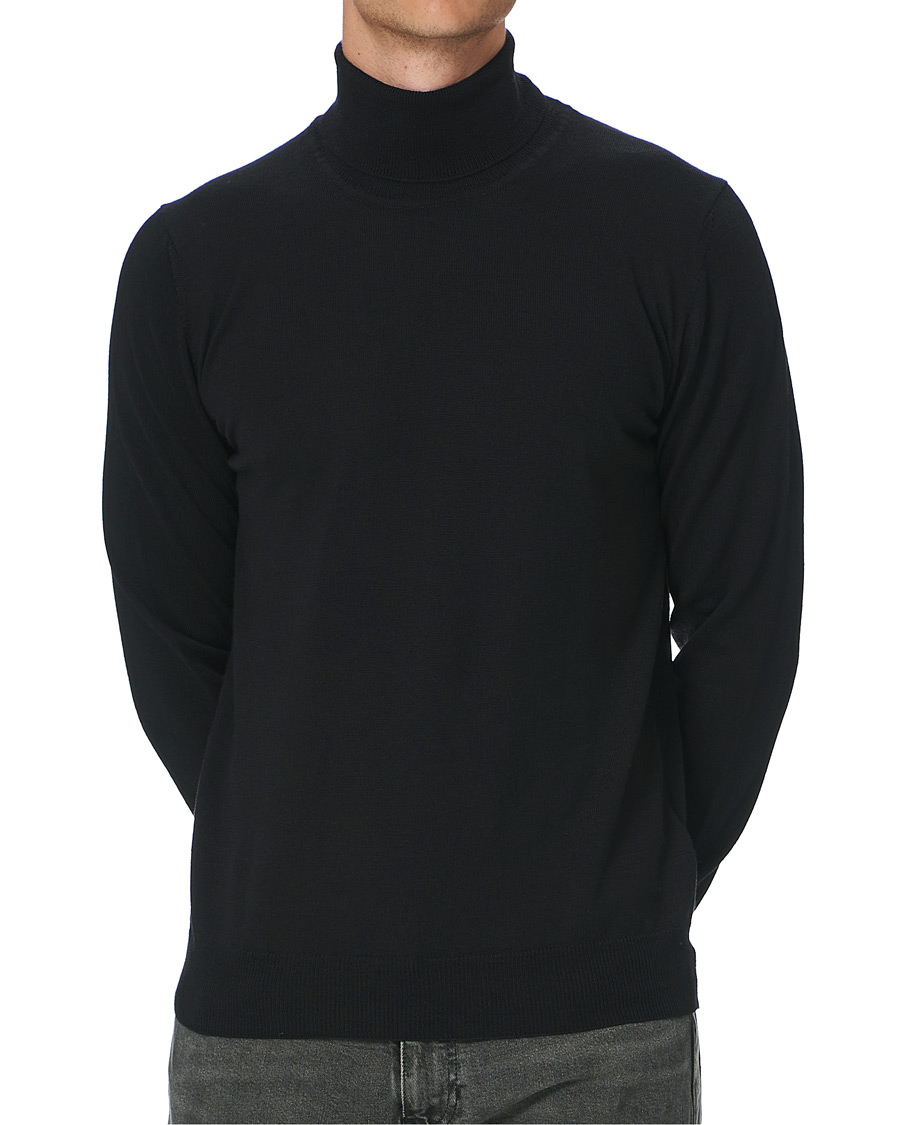 Herre | Gensere | J.Lindeberg | Lyd True Merino Turtleneck Black