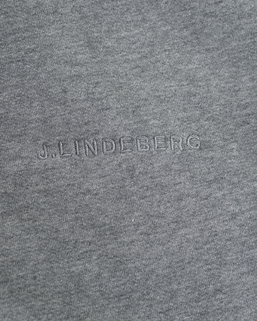 Herre | Gensere | J.Lindeberg | Chip Pocket Hoodie Stone Grey Melange