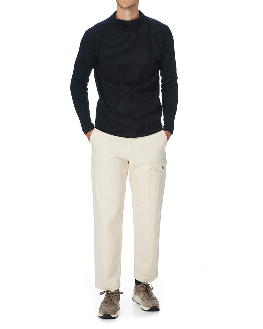 Herre | Bukser | Barena | Slim Fit Work Chinos Ecru