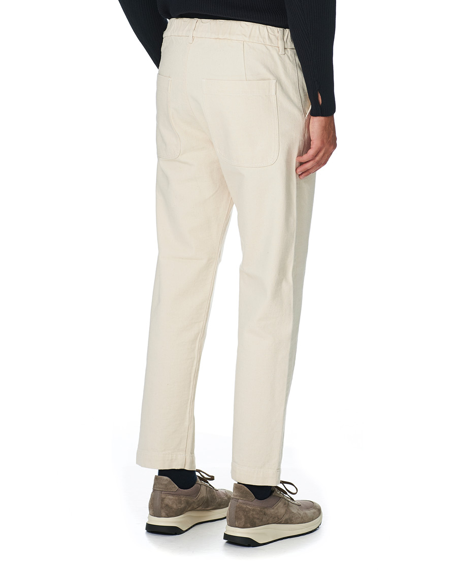 Herre | Bukser | Barena | Slim Fit Work Chinos Ecru