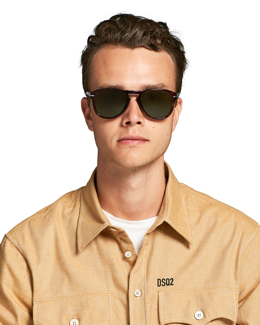 Herre | Persol 0OPO0714 Steve McQueen Sunglasses Havana/Polar Green | Persol | 0OPO0714 Steve McQueen Sunglasses Havana/Polar Green
