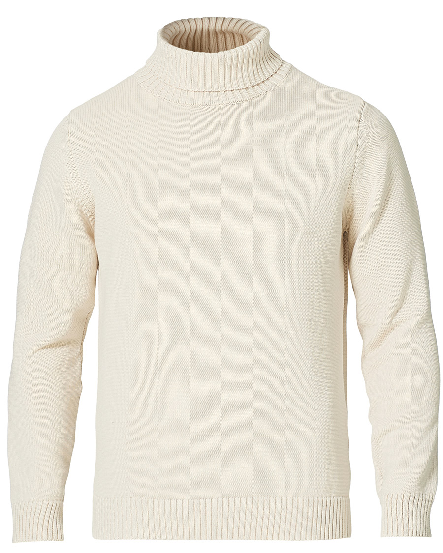 Herre | Gensere | Stenströms | Heavy Cotton Rollneck Off White