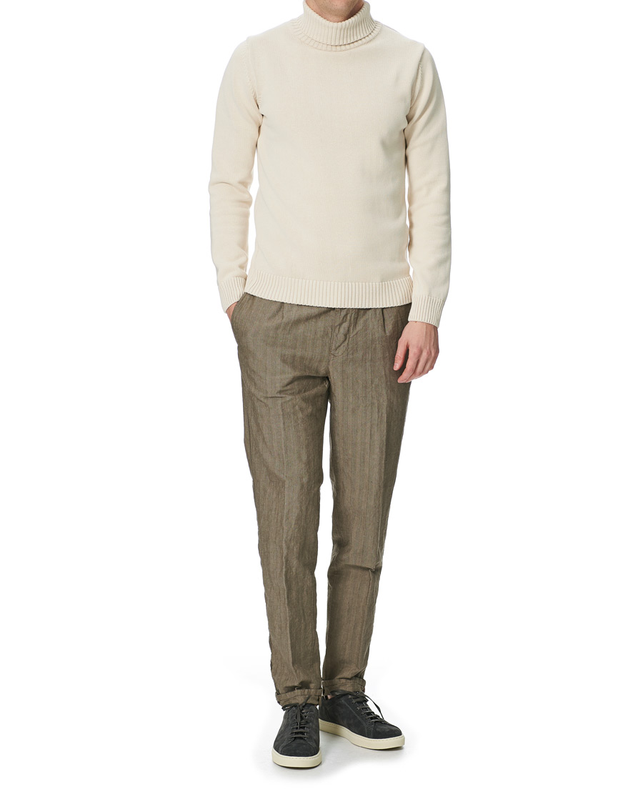 Herre | Gensere | Stenströms | Heavy Cotton Rollneck Off White