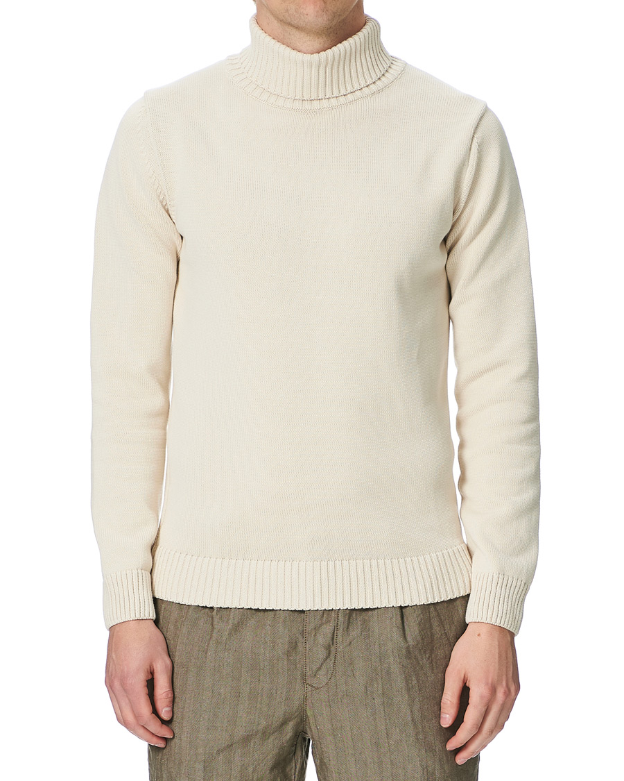 Herre | Gensere | Stenströms | Heavy Cotton Rollneck Off White