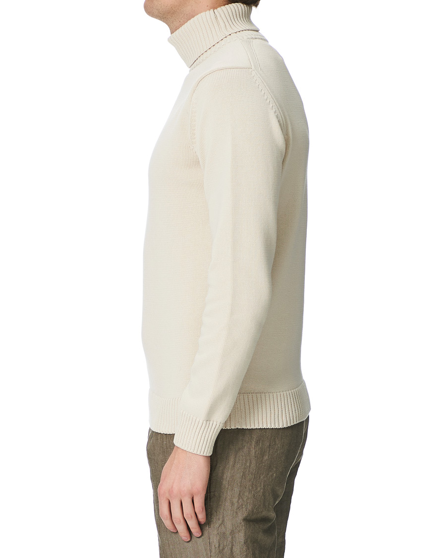 Herre | Gensere | Stenströms | Heavy Cotton Rollneck Off White