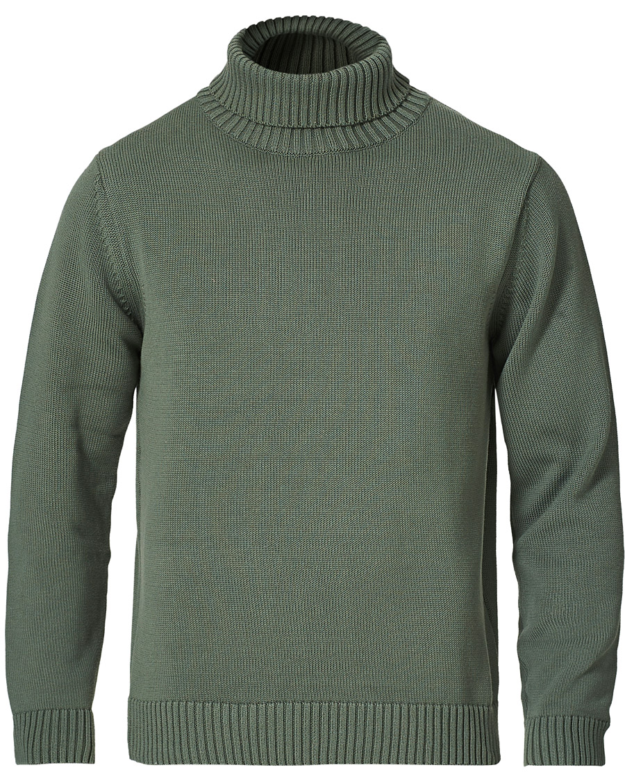 Herre | Gensere | Stenströms | Heavy Cotton Rollneck Dusty Olive