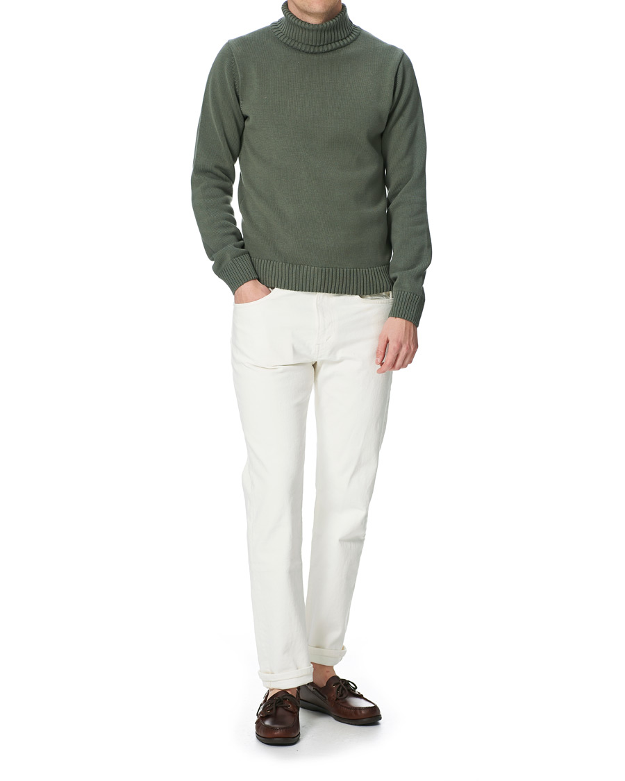 Herre | Gensere | Stenströms | Heavy Cotton Rollneck Dusty Olive