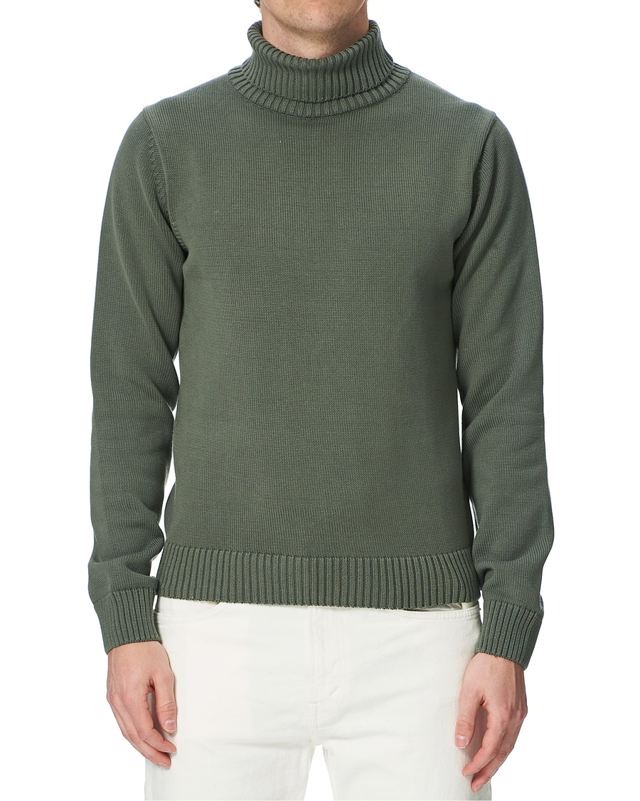Herre | Gensere | Stenströms | Heavy Cotton Rollneck Dusty Olive