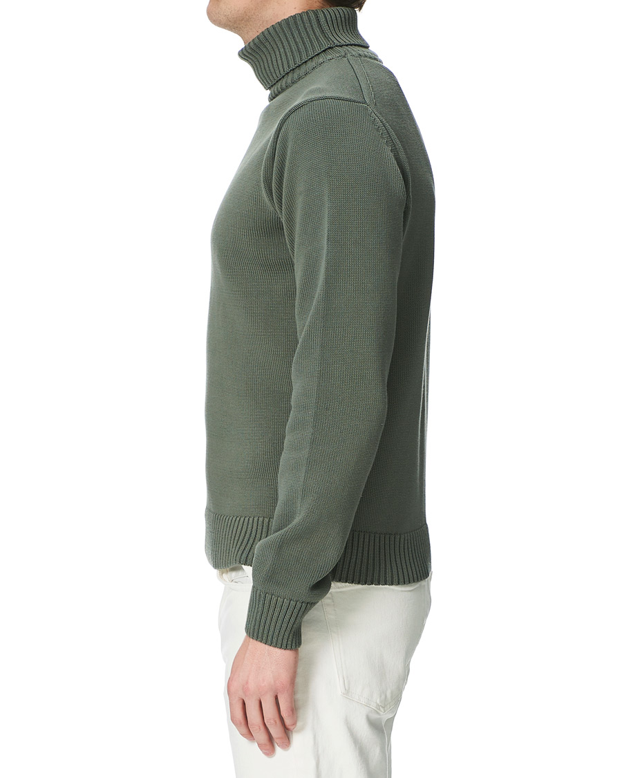 Herre | Gensere | Stenströms | Heavy Cotton Rollneck Dusty Olive