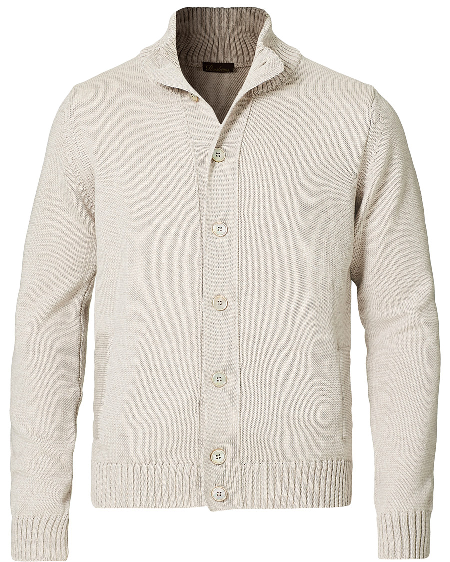 Herre | Gensere | Stenströms | Heavy Merino Wool Cardigan Beige