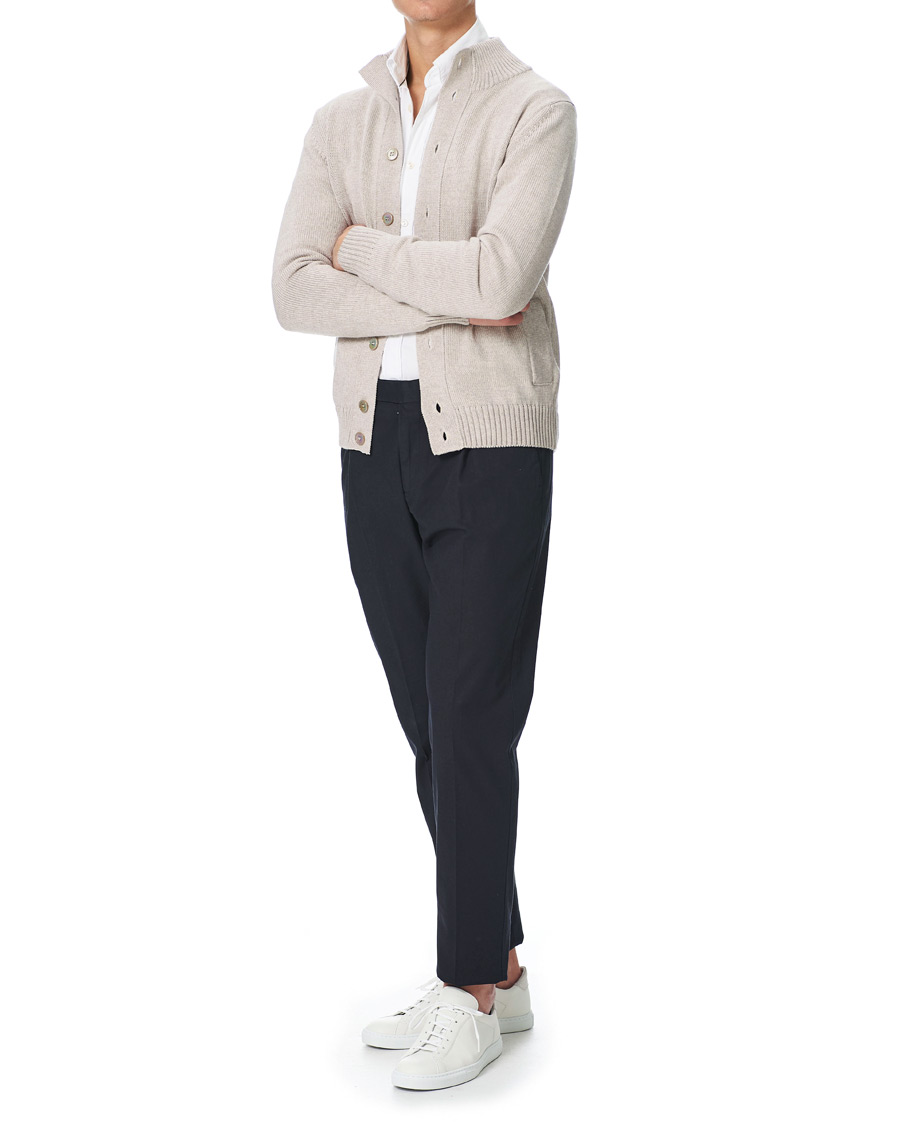 Herre | Gensere | Stenströms | Heavy Merino Wool Cardigan Beige