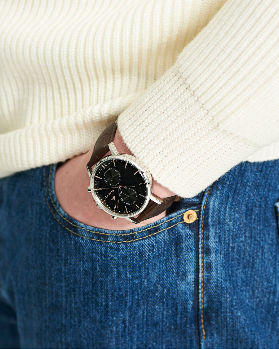 Herre | GANT Park Hill Day Date II Leather/Grey | GANT | Park Hill Day Date II Leather/Grey
